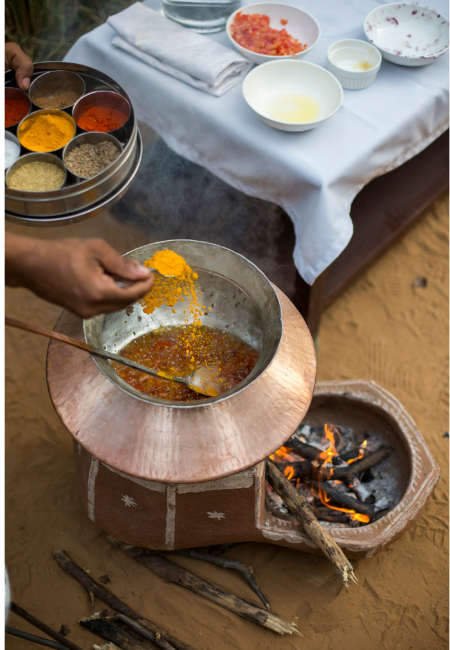 Spices at dining at SUJÃN Sher Bagh