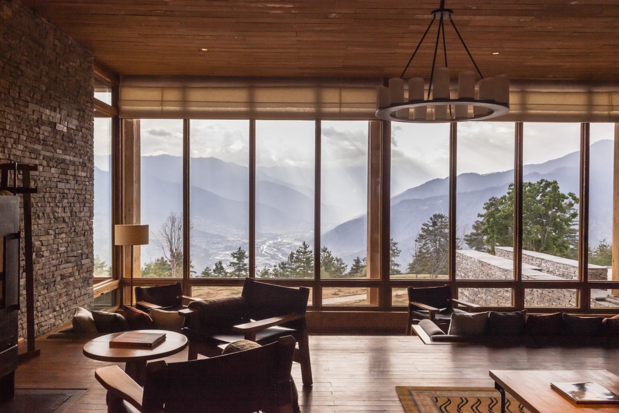 Paro Main Building Living Room Six Senses Bhutan