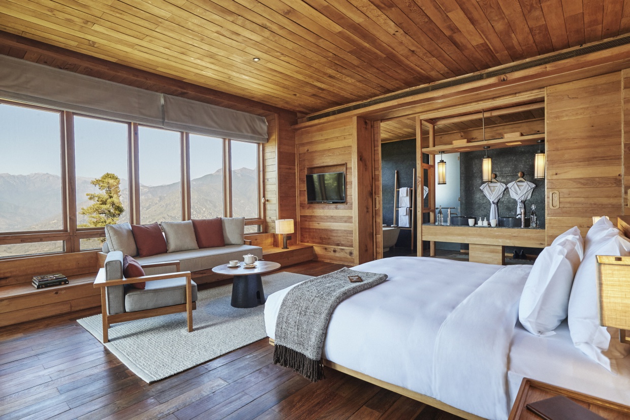 Paro Two Bedroom Villa Bedroom Six Senses Bhutan
