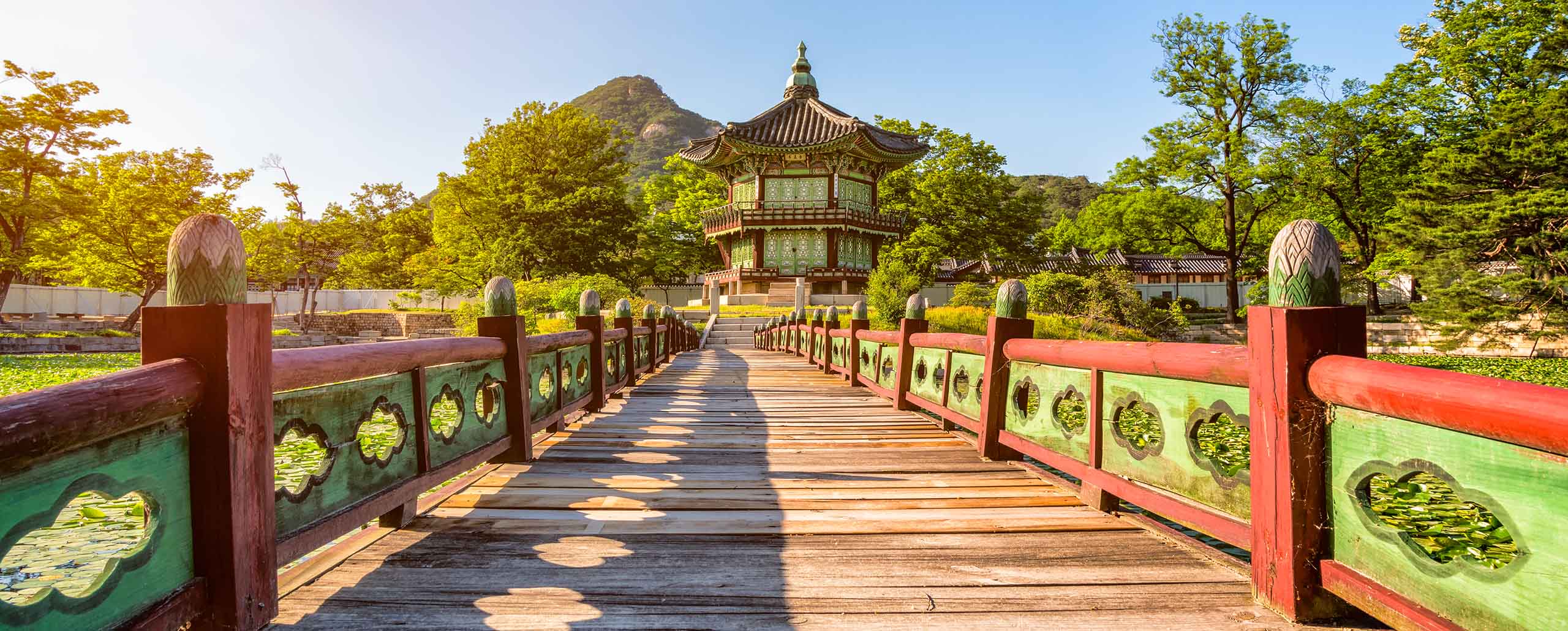Sunset of Gyeongbokgung Palace in Seoul ,Korea