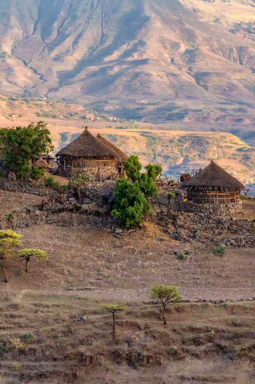 Amhara region near city Lalibela Ethiopia