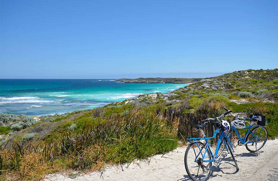 beach and bike in Australia