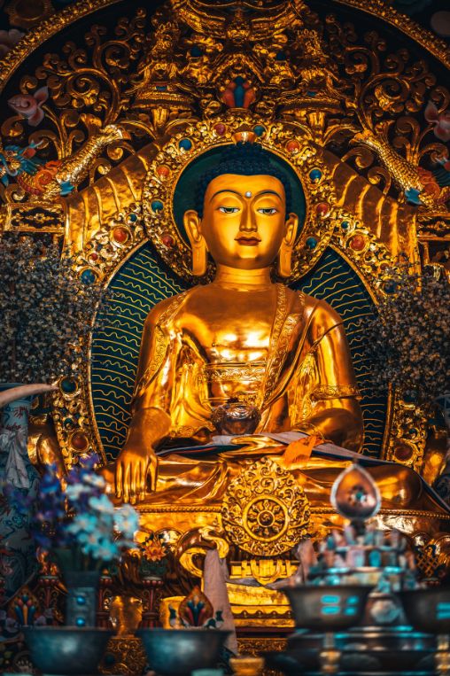 Golden Budhha Thrangu Tashi Yangtse Nepal