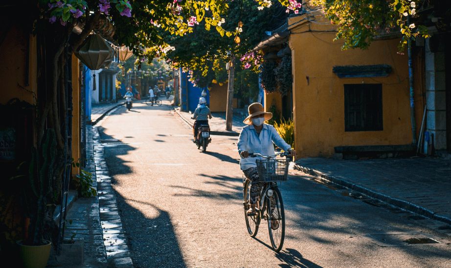 riding bikes in Hoi An Vietnam