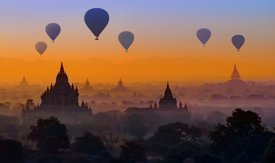 Hot air balloons Bagan Myanmar