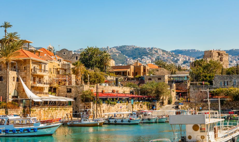 Jbeil port lagoon Biblos Lebanon