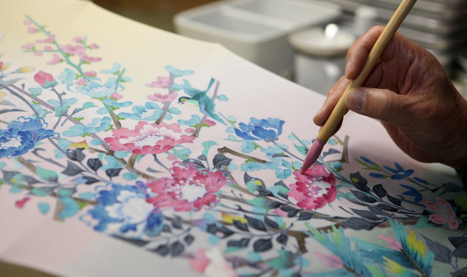 Kimono painting Maeda Studio Kanazawa
