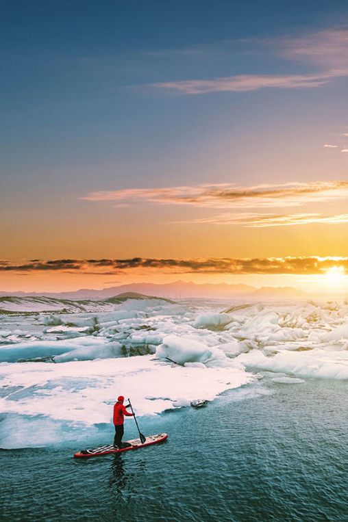 Paddle boarding Antarctica