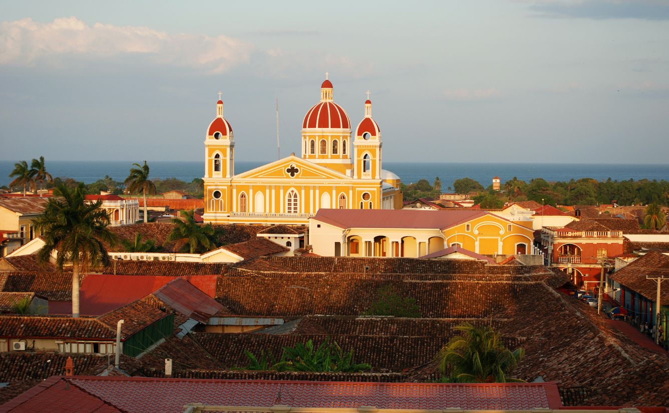 Big yellow Abbey in Granada Nicaragua