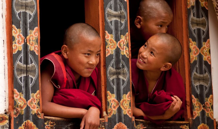 Young monks Bhutan