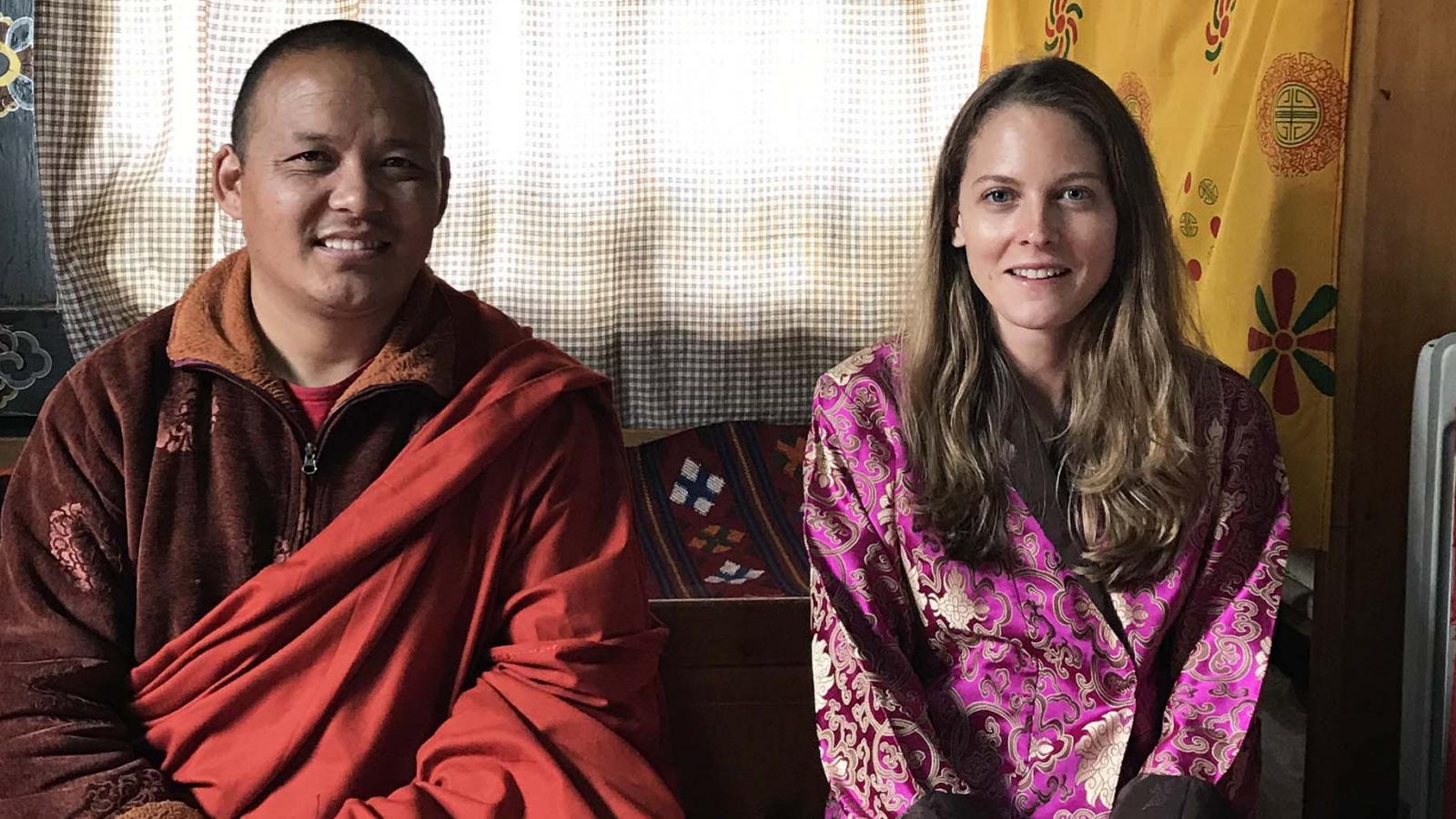 A Temple Blessing in Bhutan