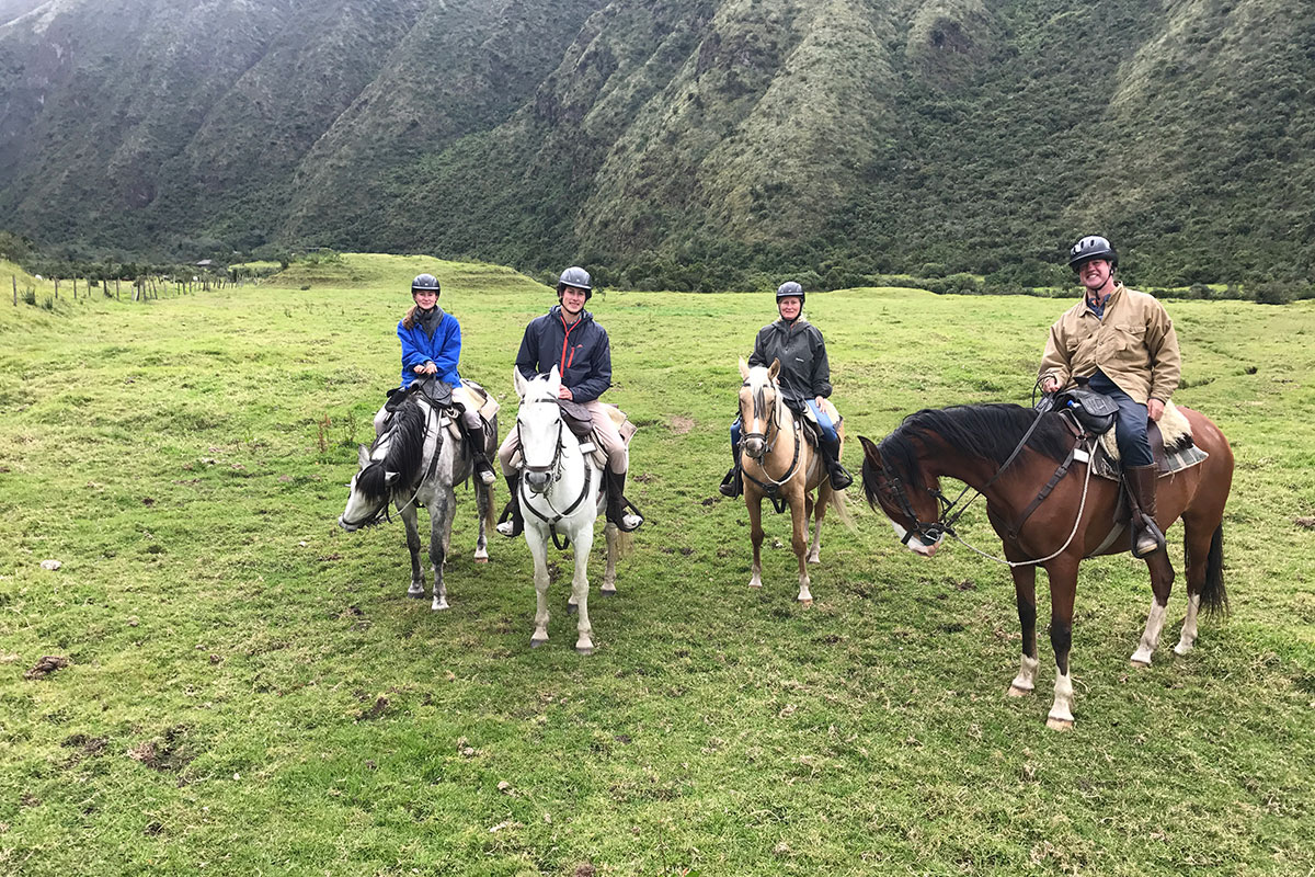 Horse riding on family holiday