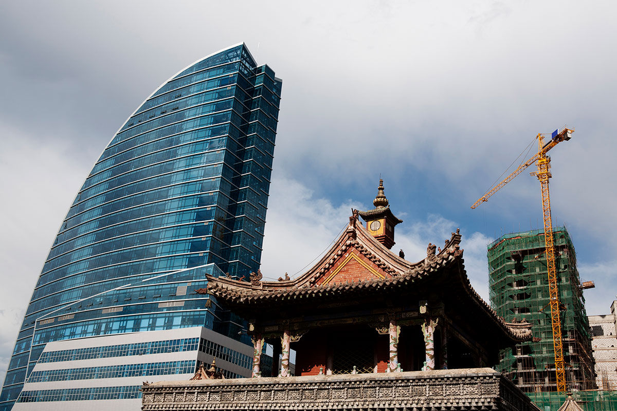 City buildings in Ulaanbaatar Mongolia