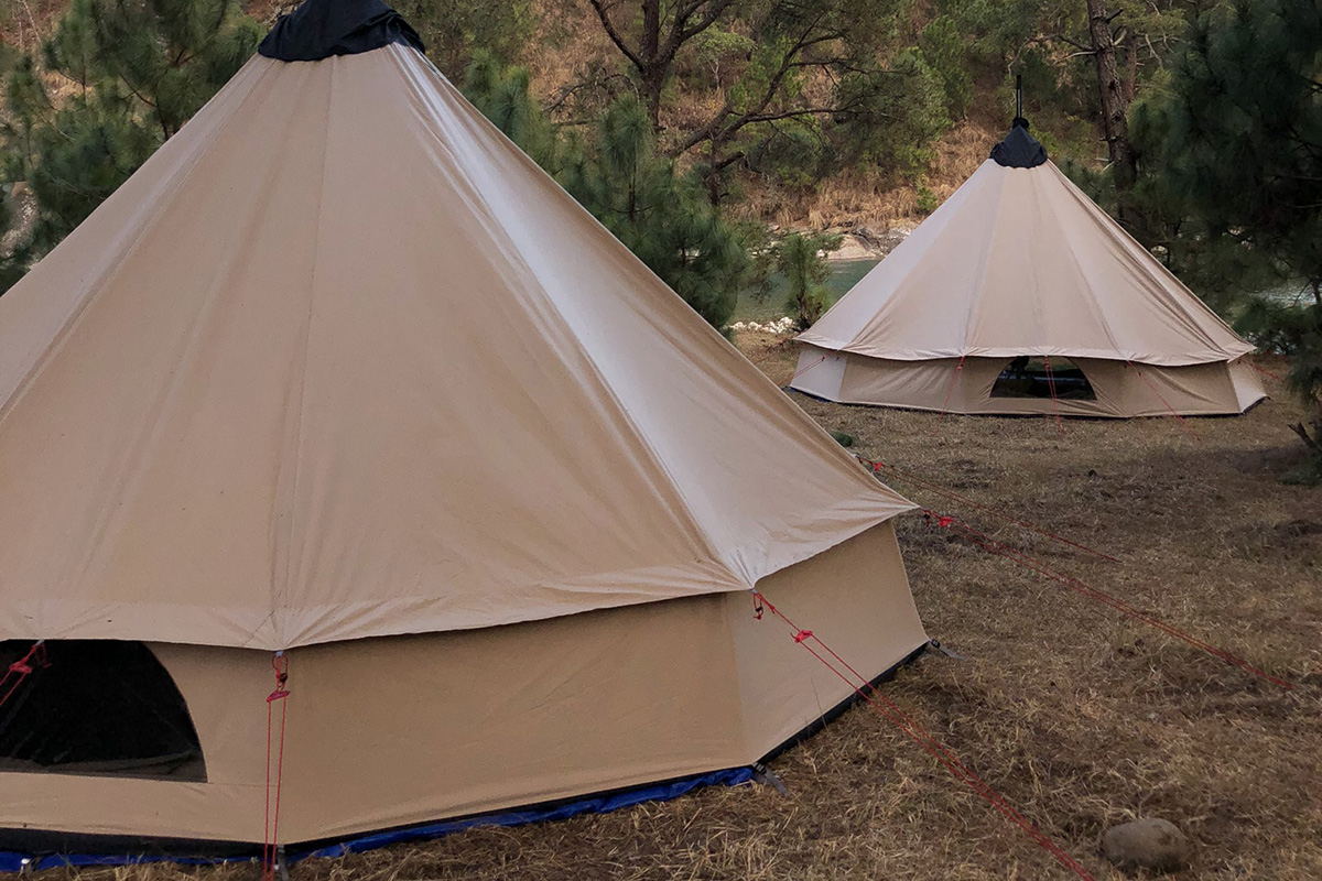 Camping in the Bhutanese wilderness