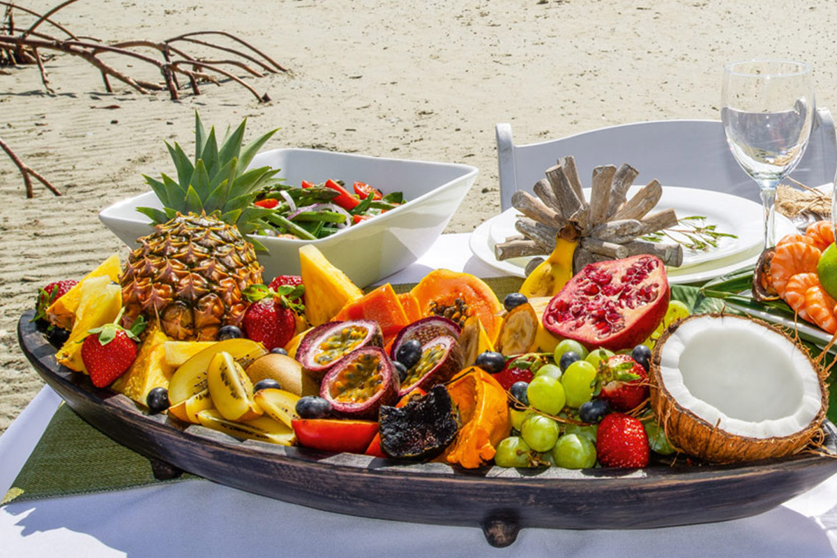 Fruit on beach