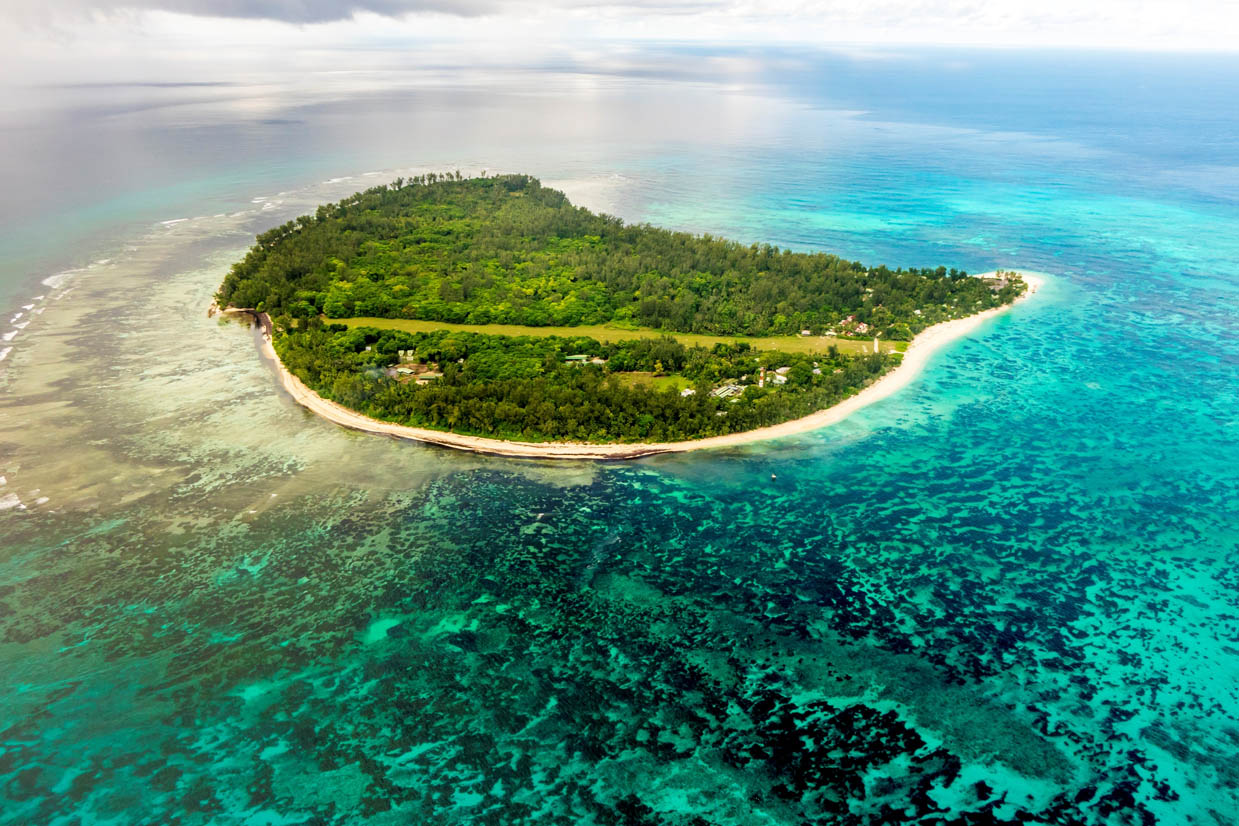 Denis Private Island Aerial Shot