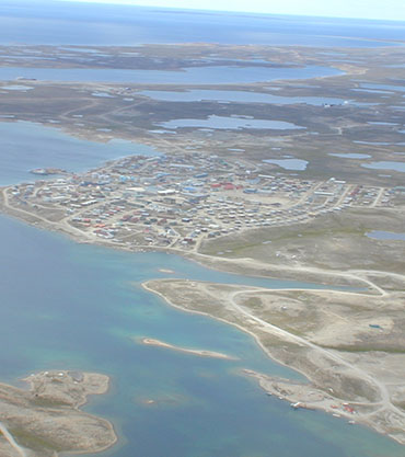 Cambridge bay aerial view