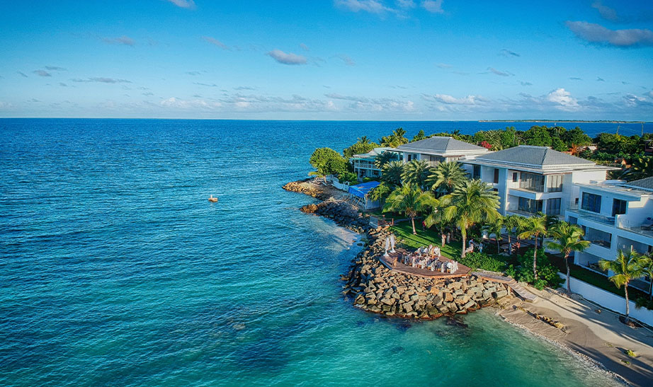 blue sea and beautiful seaside Antigua