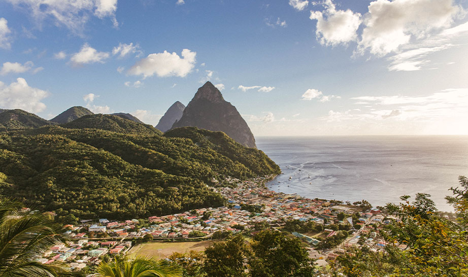 pitons in St Lucia