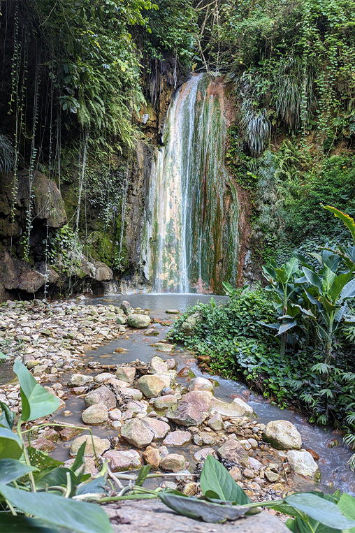 waterfall in st lucia
