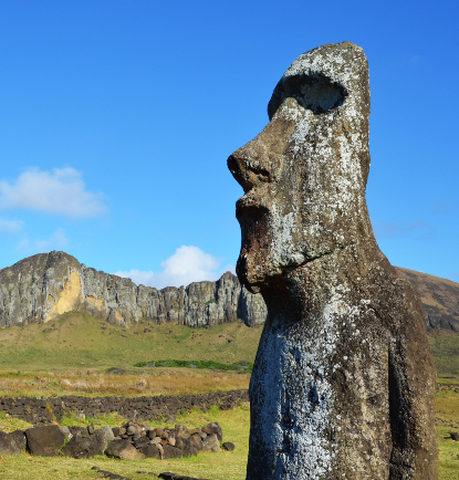 Moai Head, Scenery, Explora Rapa Niu, Easter Island, Chile