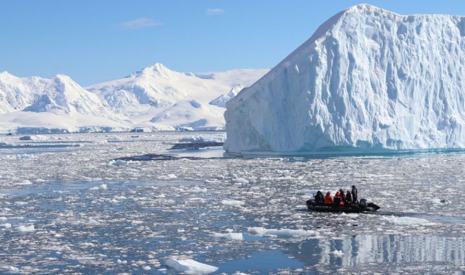 Zodiac cruising in Antarctica