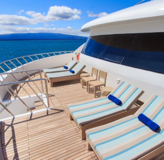 The sundeck on Endemic, The Galapagos