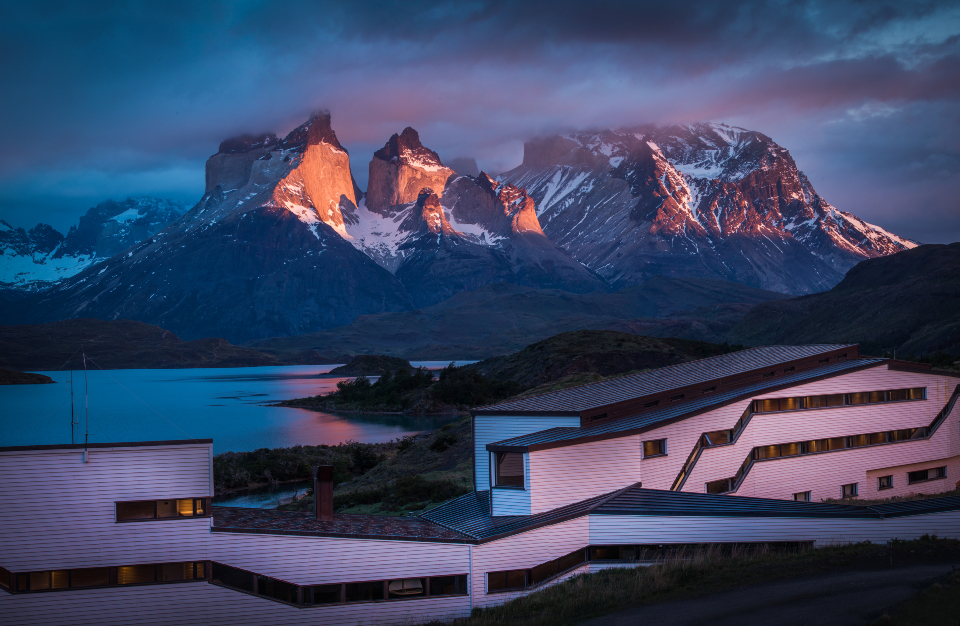 hotel exterior, explora torres del Paine, Chile