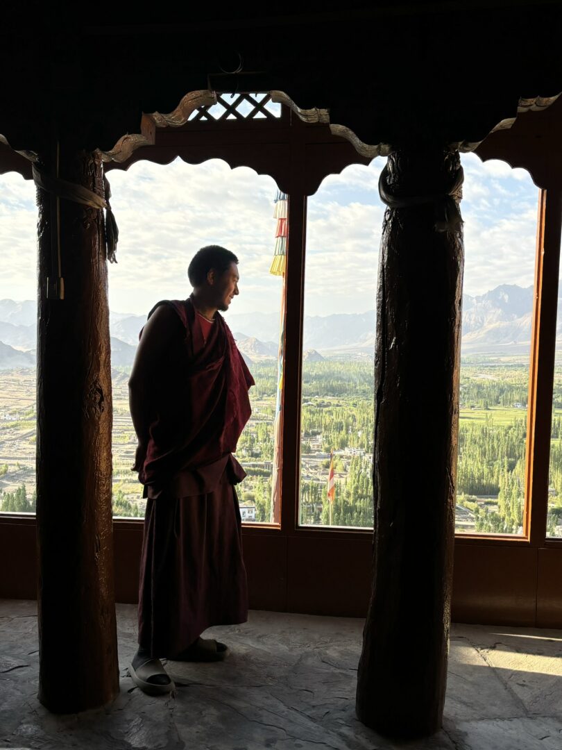 Monk at Thikse Monastery