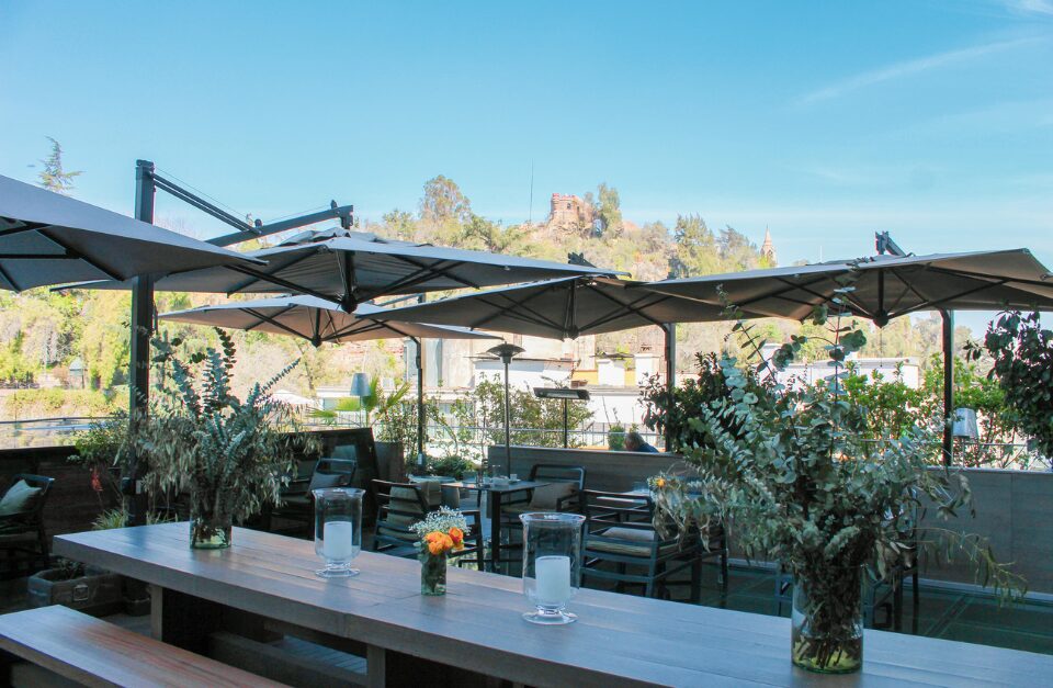 Rooftop terrace, Magnolia Hotel. Santiago, Chile
