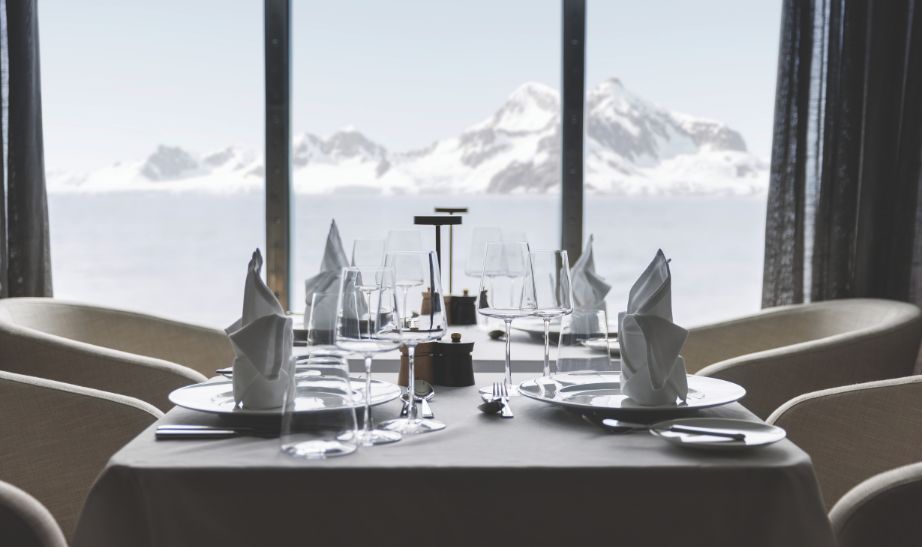 Dine with a view in Antarctica - SWANN