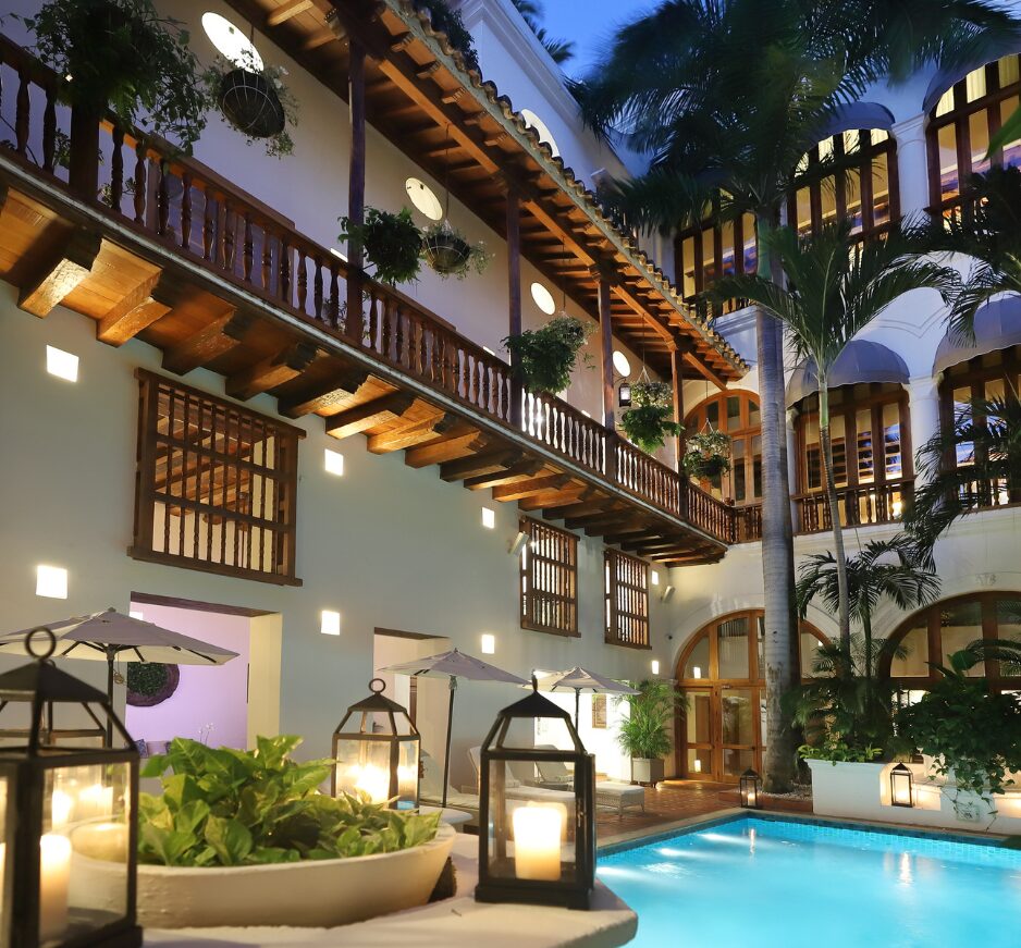 Pool at Night, Casa San Agustin, Cartagena, Colombia