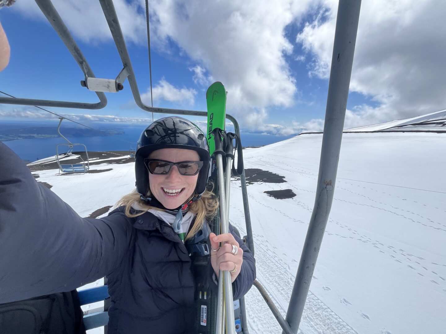 serena skiing in the chilean lake district