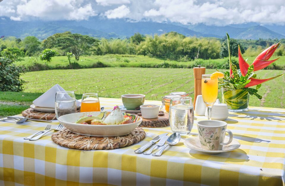 Breakfast with View, Hacienda Bambusa, Coffee Region, Colombia