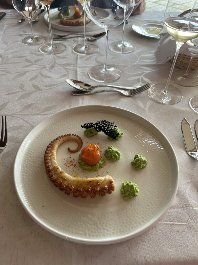 seafood dish in Clos Apalta, chile