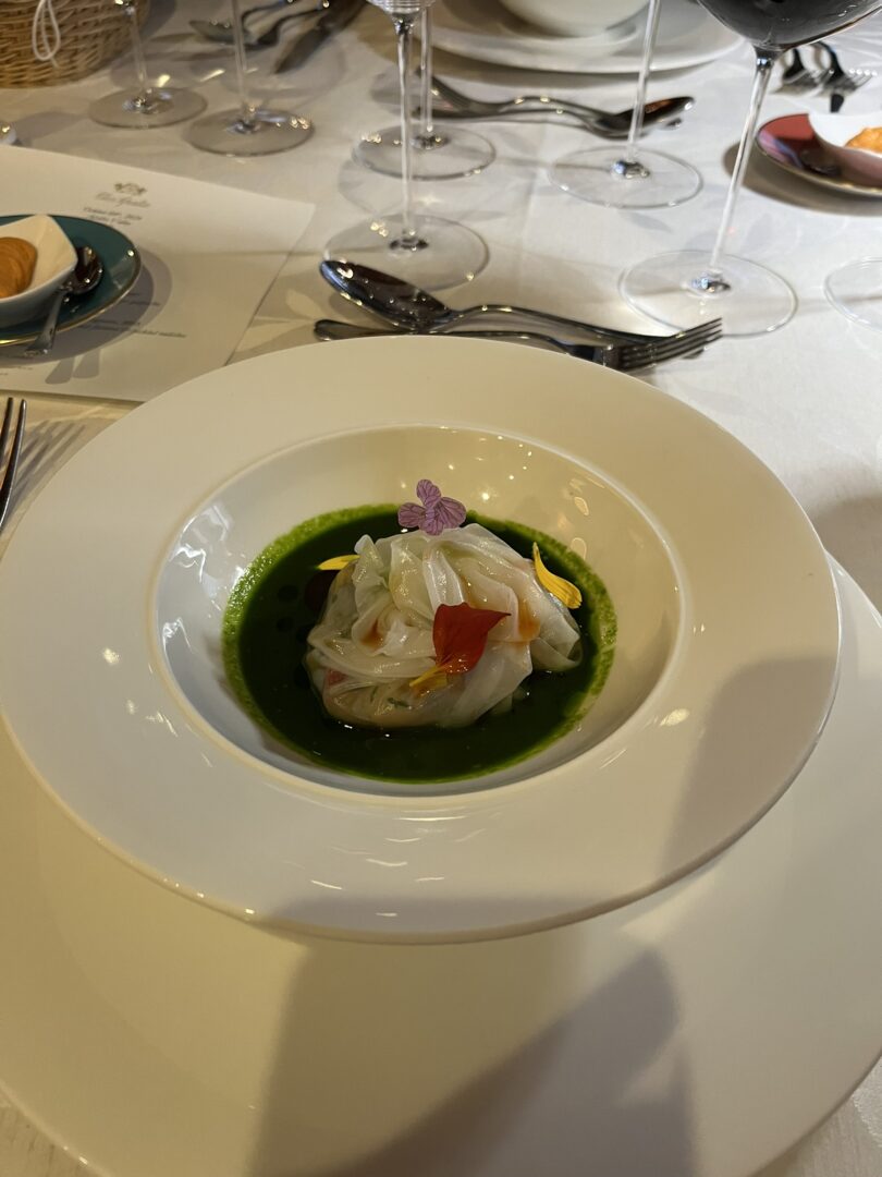 meal in Clos Apalta, chile