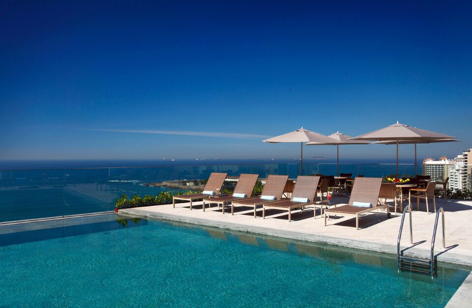 Infinity pool, Miramar Hotel, Rio de Janeiro, Brazil