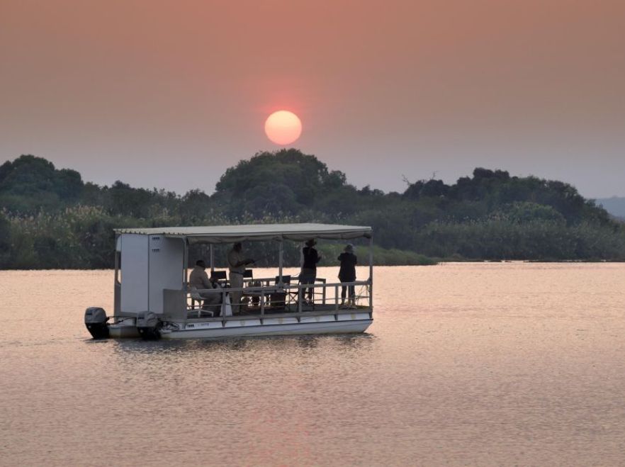 Sunset cruise at Victoria Falls
