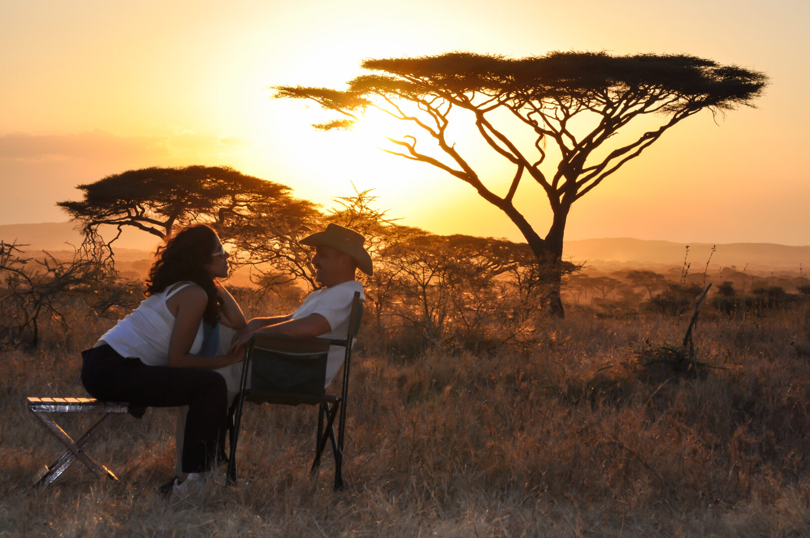 wedding couple on safari