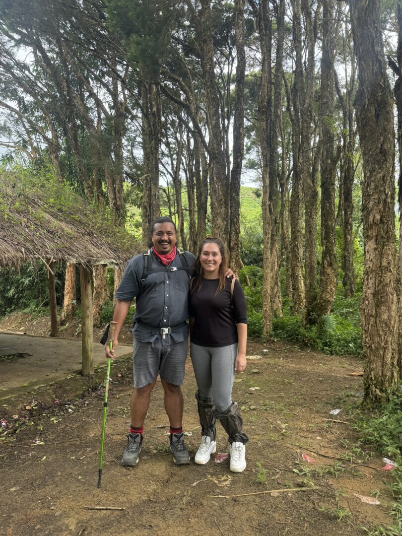 vienna and the guide in sri lanka, the pekoe trail