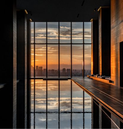 Sunset at Aman Tokyo, Japan