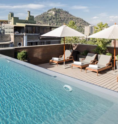 Rooftop pool at The Singular Santiago, Santiago, Chile