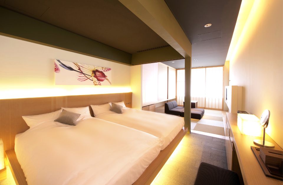 Twin room, Hotel Kanra, Kyoto, Japan
