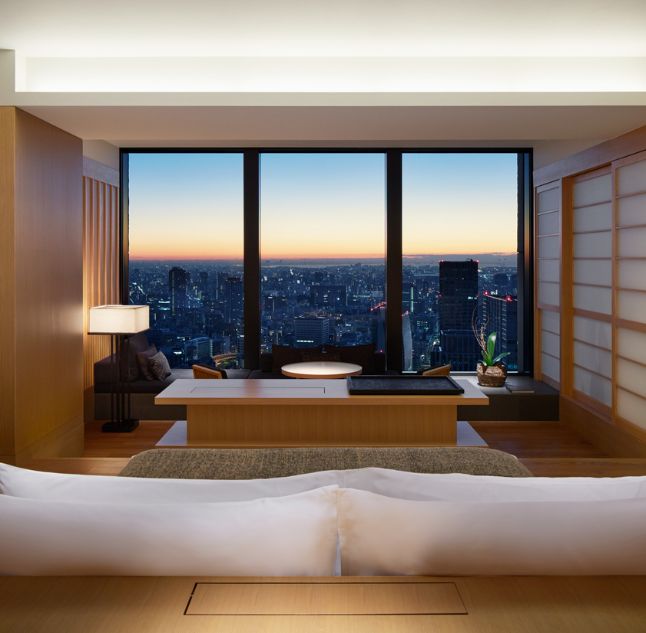 Bedroom view, Aman Tokyo, Japan