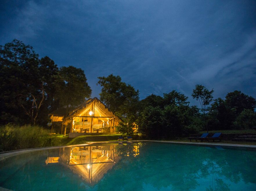 Pool and Dining, Gal Oya Lodge, Ampara, Sri Lanka