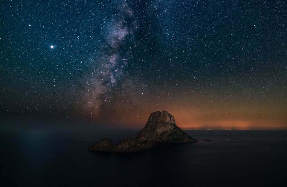 Stars at night from Ibiza