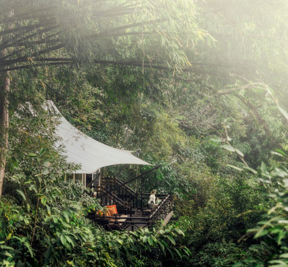 Bamboo Tent Exterior, Four Seasons Tented Camp, Chiang Rai, Thailand