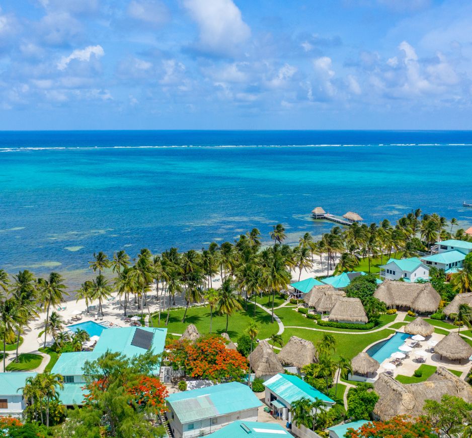 Aerial, Victoria House, San Pedro, Belize