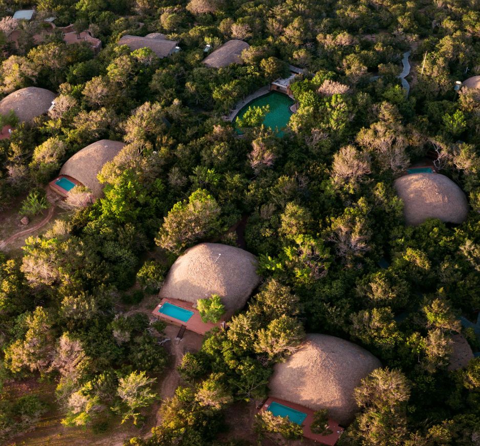 Aerial, Uga Chena Huts, Yala National Park, Sri Lanka