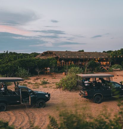 Exterior Safari Vehicles, Uga Chena Huts, Yala National Park, Sri Lanka